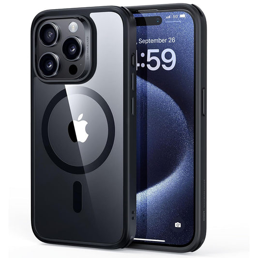 MagSafe-kuori Apple iPhone 15 Pro:lle, ESR, Classic Hybrid, Musta Läpinäkyvä