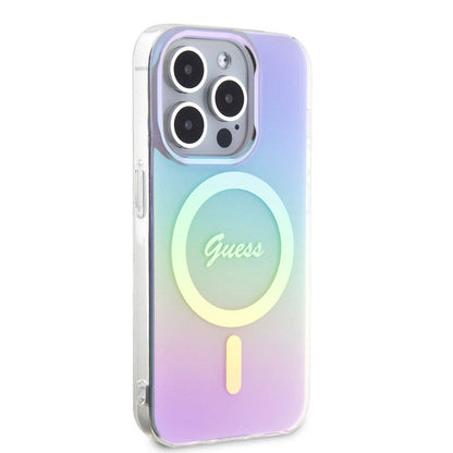 MagSafe-kotelo Apple iPhone 15 Prolle, Guess, IML Iridescent, Violetti