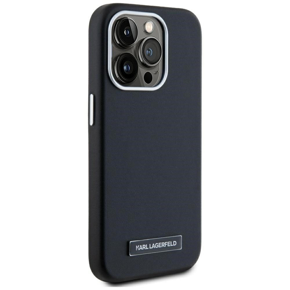 MagSafe-kotelo Apple iPhone 15 Prolle, Karl Lagerfeld, FW Metal Plate, Musta