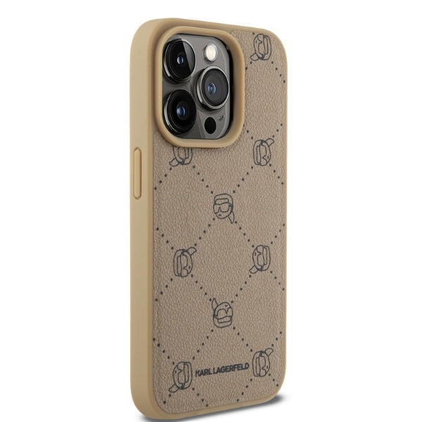 MagSafe-kotelo Apple iPhone 15 Prolle, Karl Lagerfeld, Karl's Head, Beige