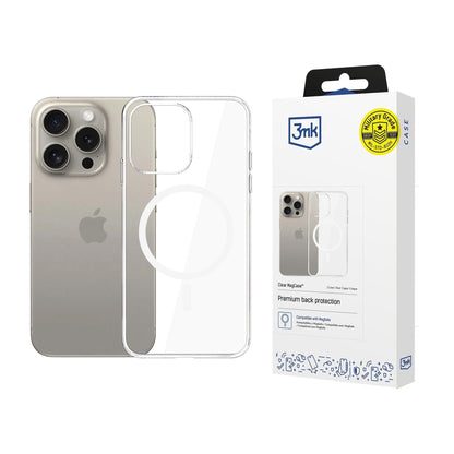 MagSafe-kuori Apple iPhone 15 Pro Maxille, 3MK, Clear MagCase, Läpinäkyvä