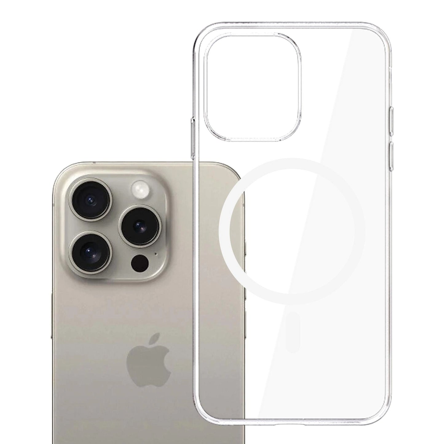 MagSafe-kuori Apple iPhone 15 Pro Maxille, 3MK, Clear MagCase, Läpinäkyvä