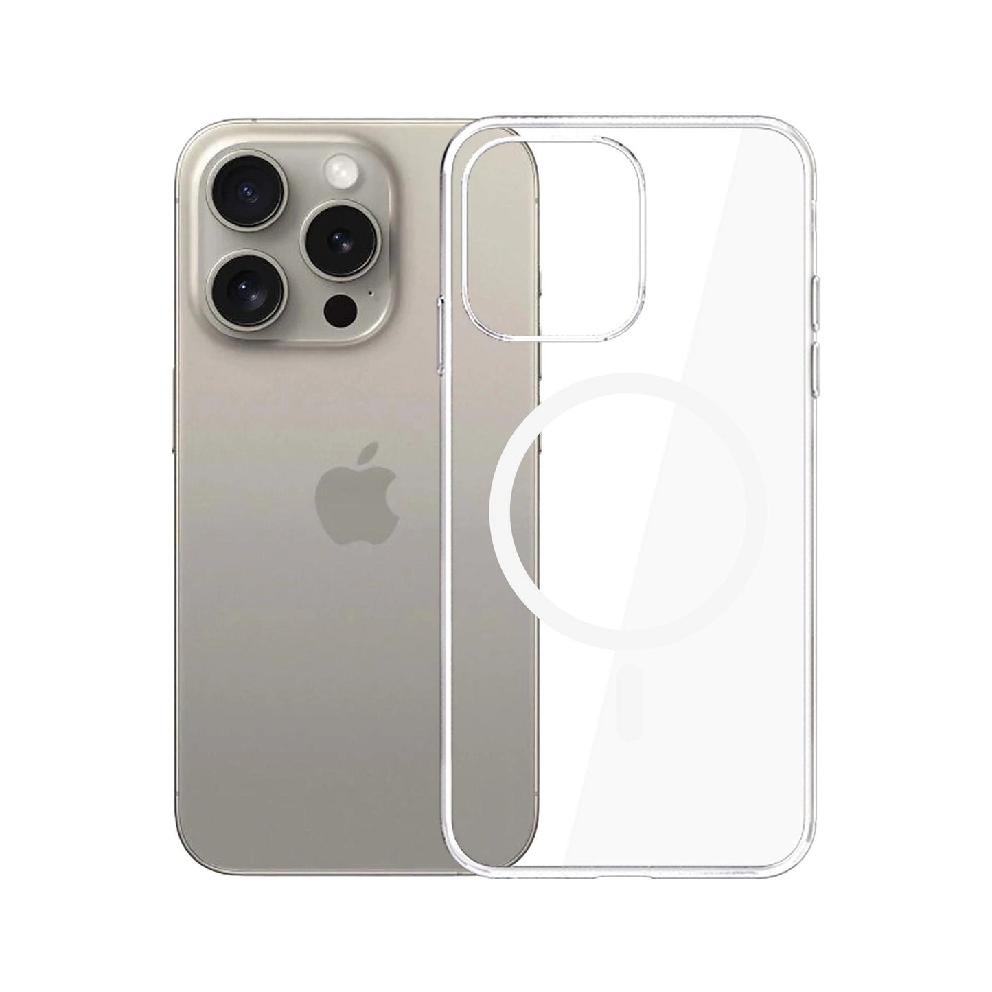 MagSafe-kuori Apple iPhone 15 Pro Maxille, 3MK, Clear MagCase, Läpinäkyvä