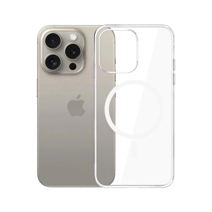 MagSafe-kuori Apple iPhone 15 Pro Maxille, 3MK, Clear MagCase, Läpinäkyvä