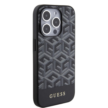 MagSafe-kotelo Apple iPhone 15 Pro Maxille, Guess, PU G Cube, Musta