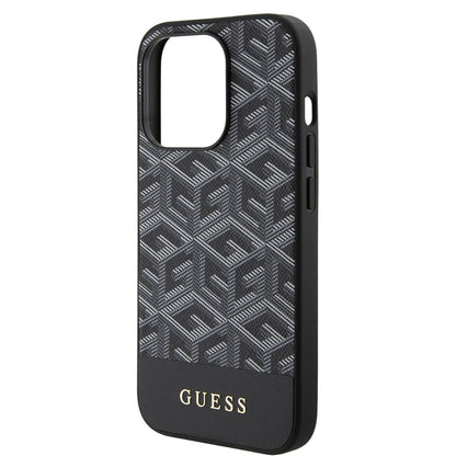 MagSafe-kotelo Apple iPhone 15 Pro Maxille, Guess, PU G Cube, Musta