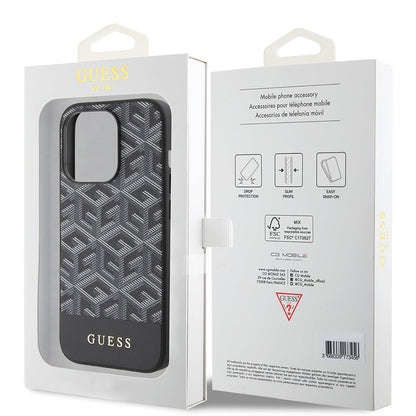 MagSafe-kotelo Apple iPhone 15 Pro Maxille, Guess, PU G Cube, Musta