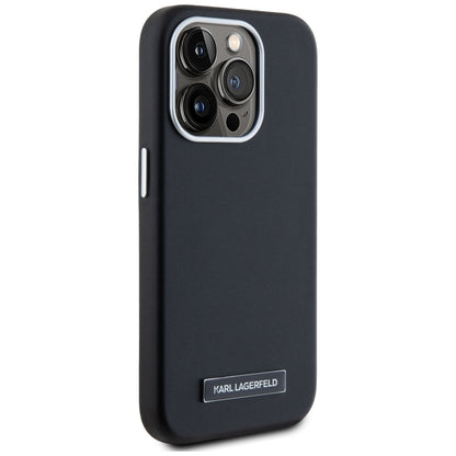MagSafe-kotelo Apple iPhone 15 Pro Maxille, Karl Lagerfeld, FW Metal Plate, Musta
