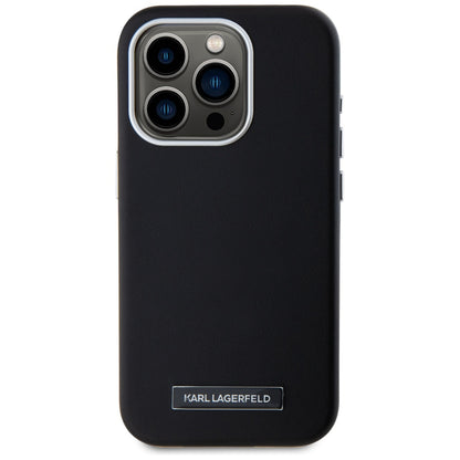 MagSafe-kotelo Apple iPhone 15 Pro Maxille, Karl Lagerfeld, FW Metal Plate, Musta