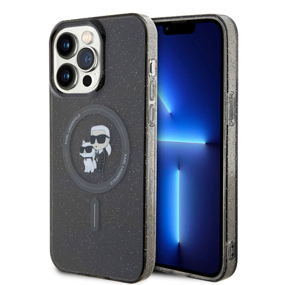 MagSafe-kotelo Apple iPhone 15 Pro Maxille, Karl Lagerfeld, Glitter, Musta