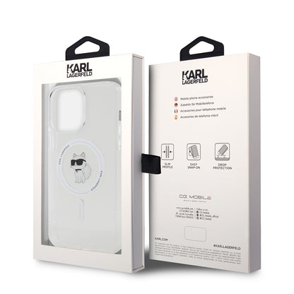 MagSafe-kotelo Apple iPhone 15 Pro Maxille, Karl Lagerfeld, IML Choupette, Läpinäkyvä