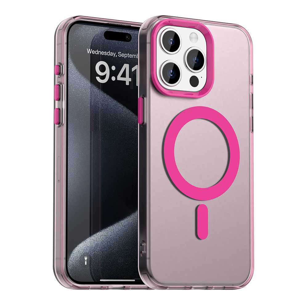 MagSafe Case for Apple iPhone 15 Pro Max, Techsuit, CandyCase, Pink