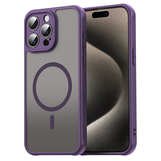 MagSafe-kuori Apple iPhone 15 Pro Maxille, Techsuit, HaloFrost II, Violetti