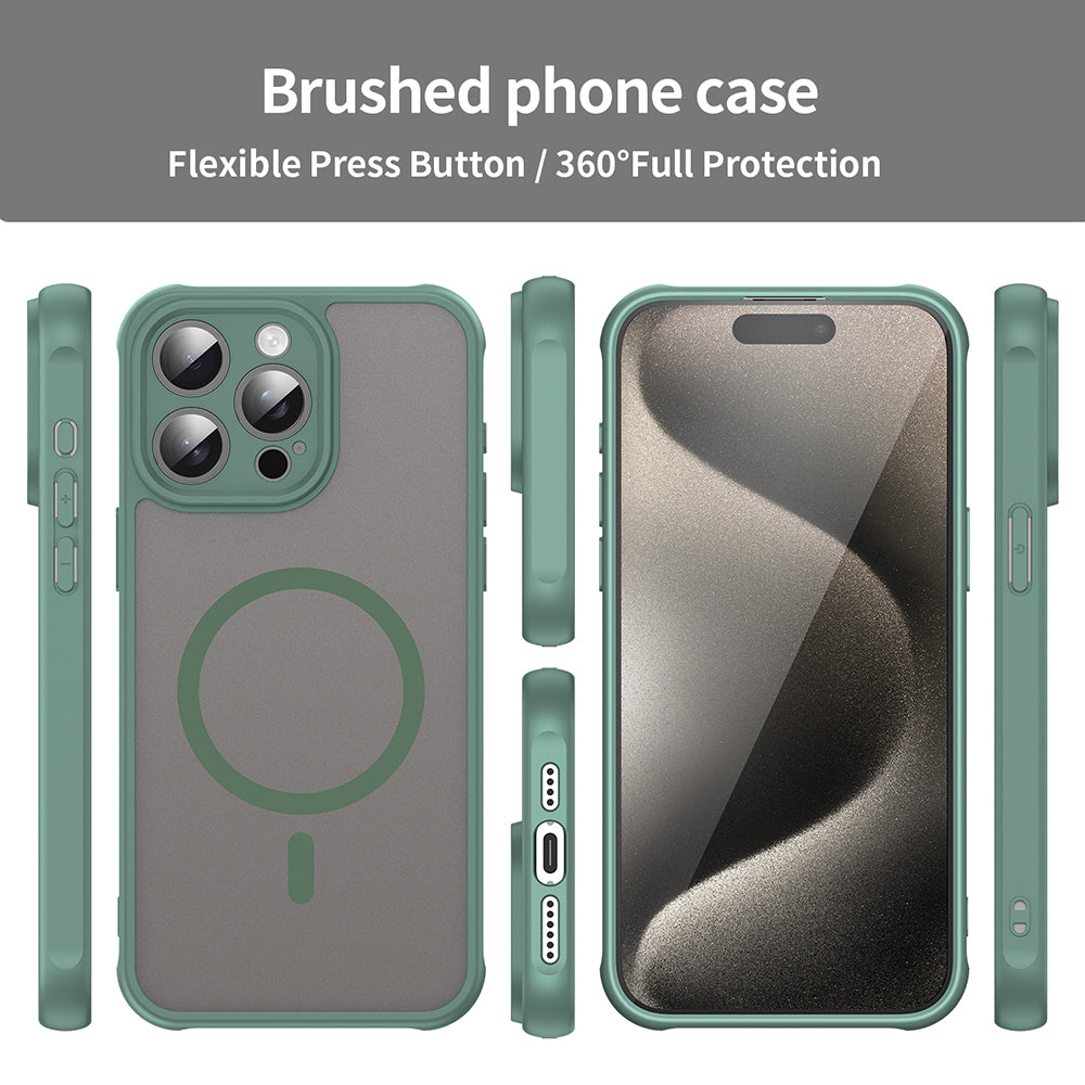 MagSafe-kuori Apple iPhone 15 Pro Maxille, Techsuit, HaloFrost II, Vihreä