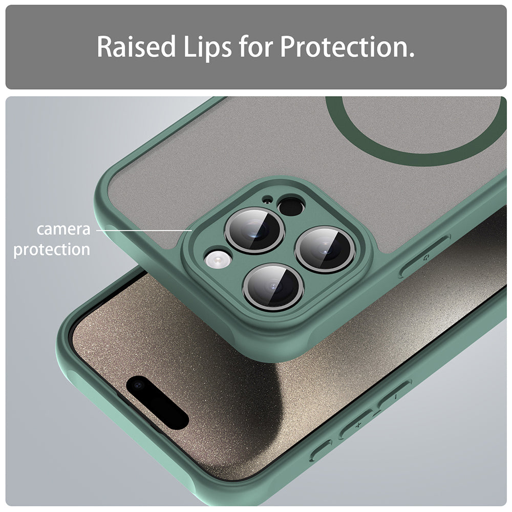 MagSafe-kuori Apple iPhone 15 Pro Maxille, Techsuit, HaloFrost II, Vihreä