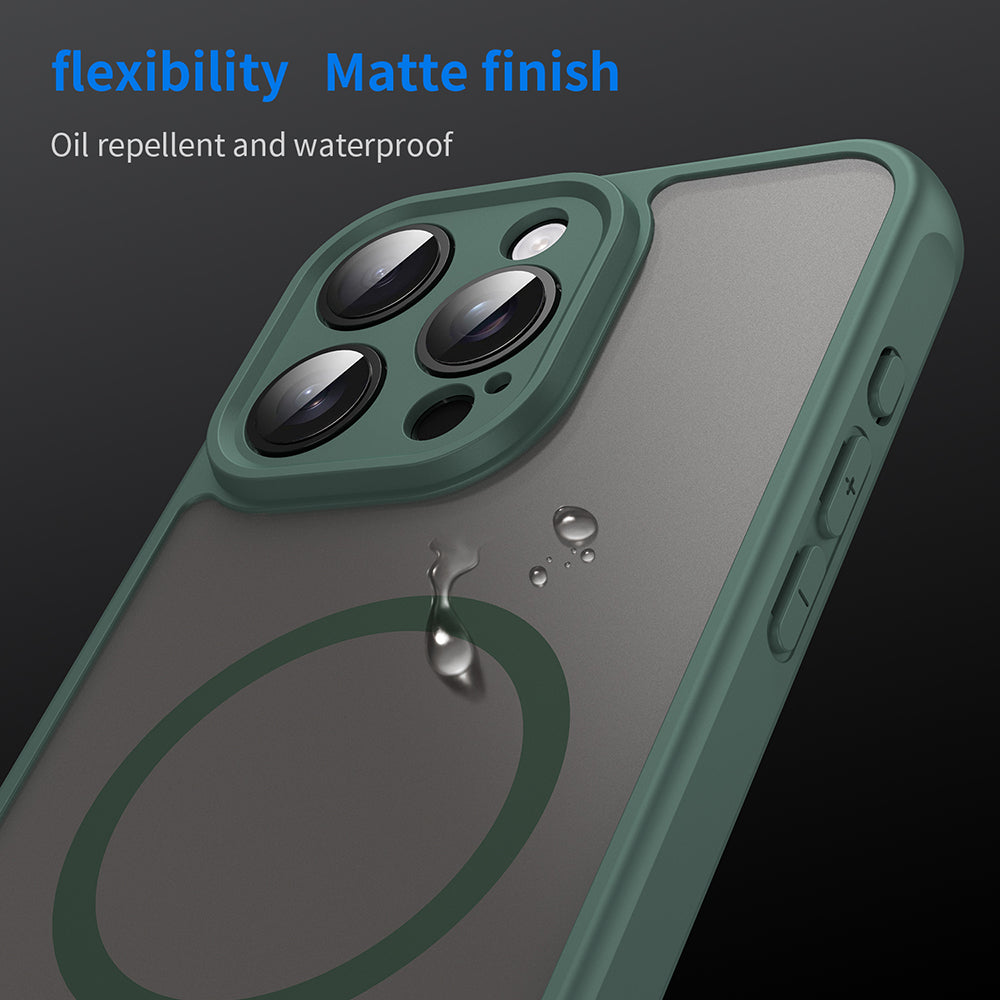 MagSafe-kuori Apple iPhone 15 Pro Maxille, Techsuit, HaloFrost II, Vihreä