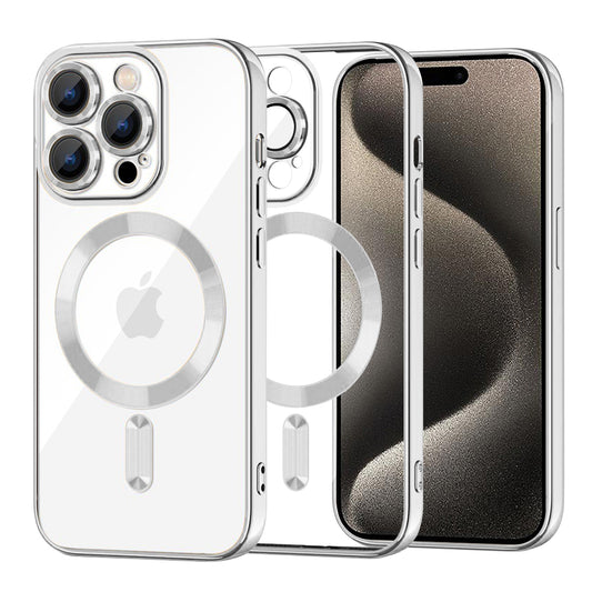 MagSafe-kuori Apple iPhone 15 Pro Maxille, Techsuit, Luxury Crystal, Hopea