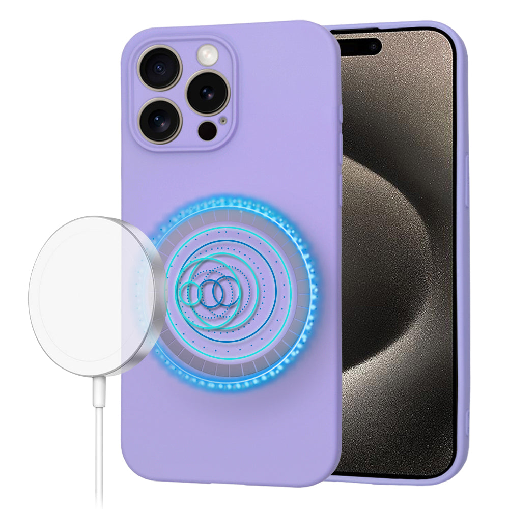 MagSafe-kuori Apple iPhone 15 Pro Maxille, Techsuit, SoftFlex, Vaaleanvioletti