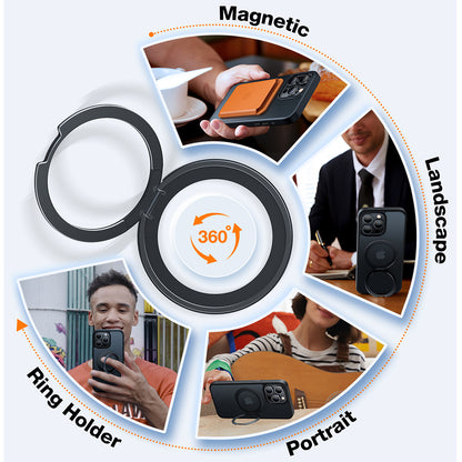 MagSafe-kotelo Apple iPhone 15 Pro Maxille, Torras, Ostand Pro, Musta