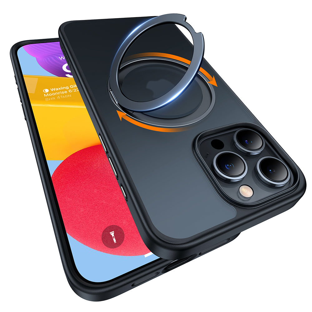 MagSafe-kotelo Apple iPhone 15 Pro Maxille, Torras, Ostand Pro, Musta