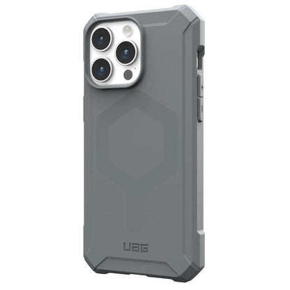 MagSafe Case for Apple iPhone 15 Pro Max, Urban Armor Gear, Essential Armor, Silver