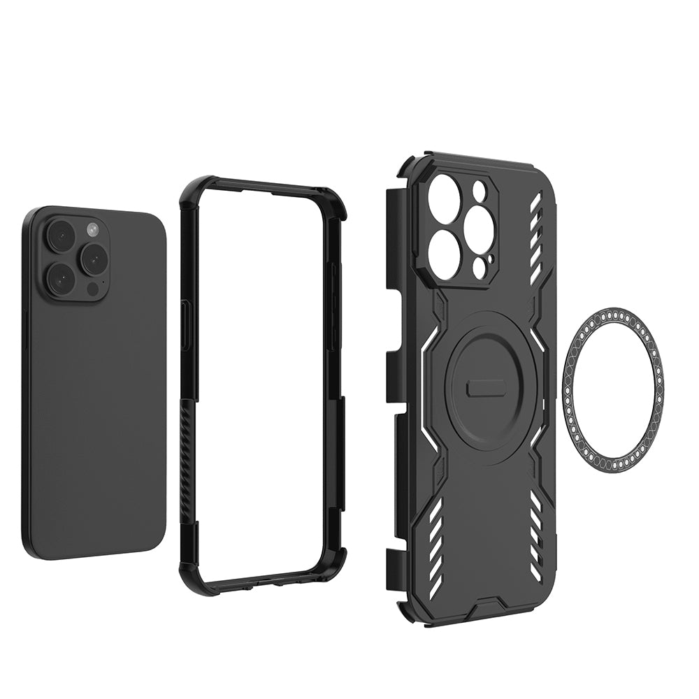 MagSafe-kuori Apple iPhone 15 Pro:lle, Techsuit, ArmorMag, Musta