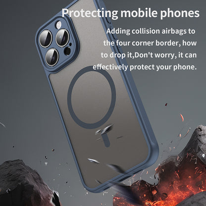 MagSafe-kuori Apple iPhone 15 Pro:lle, Techsuit, HaloFrost II, Laivastonsininen