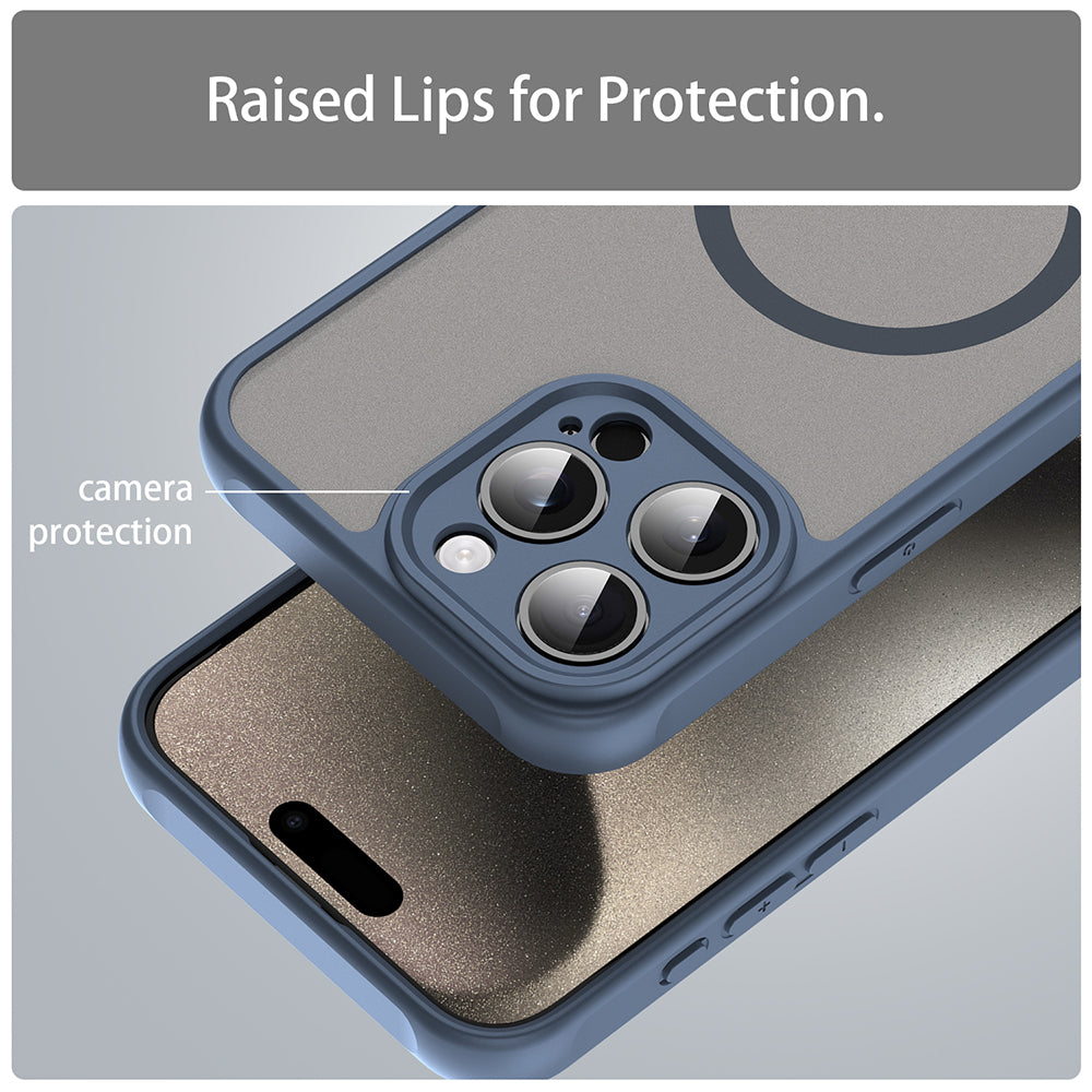 MagSafe-kuori Apple iPhone 15 Pro:lle, Techsuit, HaloFrost II, Laivastonsininen