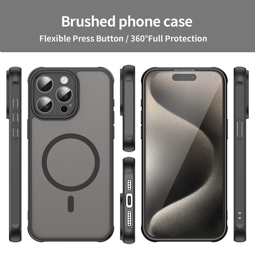 MagSafe-kuori Apple iPhone 15 Pro:lle, Techsuit, HaloFrost II, Musta