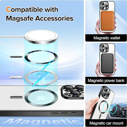 MagSafe-kuori Apple iPhone 15 Pro:lle, Techsuit, Luxury Crystal, Musta
