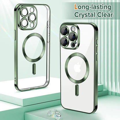 MagSafe-kuori Apple iPhone 15 Pro:lle, Techsuit, Luxury Crystal, Tummanvihreä