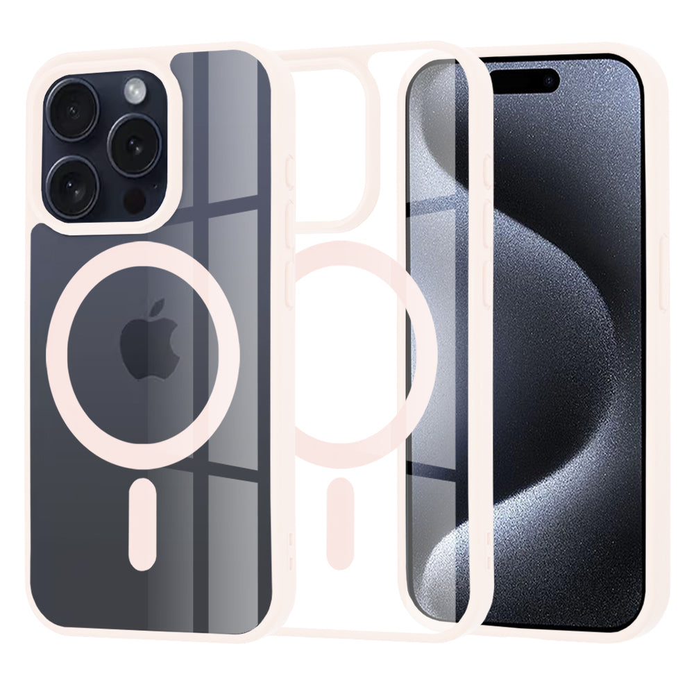 MagSafe-kuori Apple iPhone 15 Pro:lle, Techsuit, Pro, Vaaleanpunainen