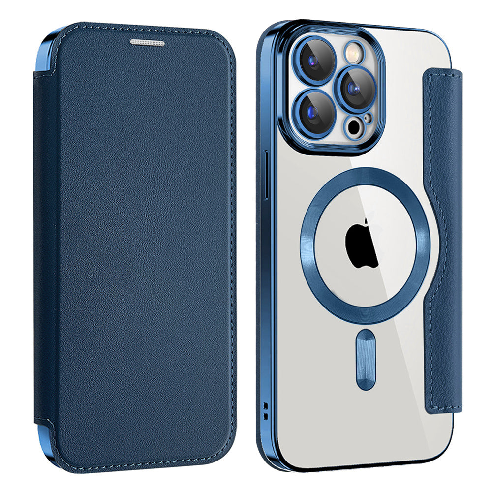 MagSafe-kuori Apple iPhone 15 Pro:lle, Techsuit, SmartMag Book, Sininen