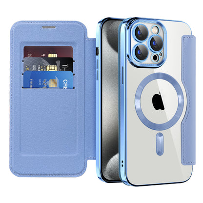 MagSafe-kuori Apple iPhone 15 Pro:lle, Techsuit, SmartMag Book, Sininen