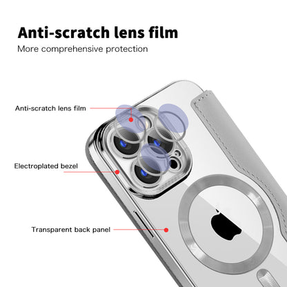 MagSafe-kuori Apple iPhone 15 Pro:lle, Techsuit, SmartMag Book, Harmaa