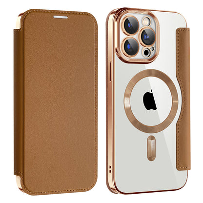 MagSafe-kuori Apple iPhone 15 Pro:lle, Techsuit, SmartMag Book, Ruskea