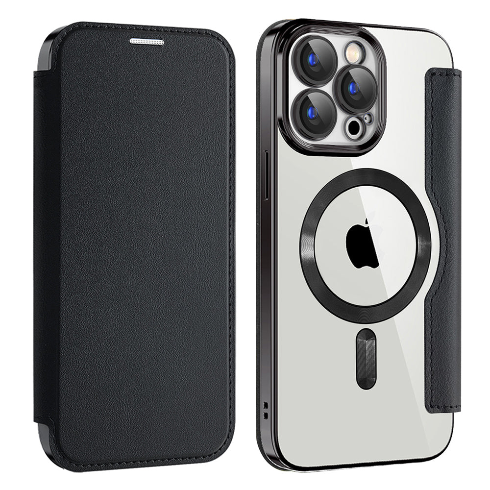 MagSafe-kuori Apple iPhone 15 Pro:lle, Techsuit, SmartMag Book, Musta