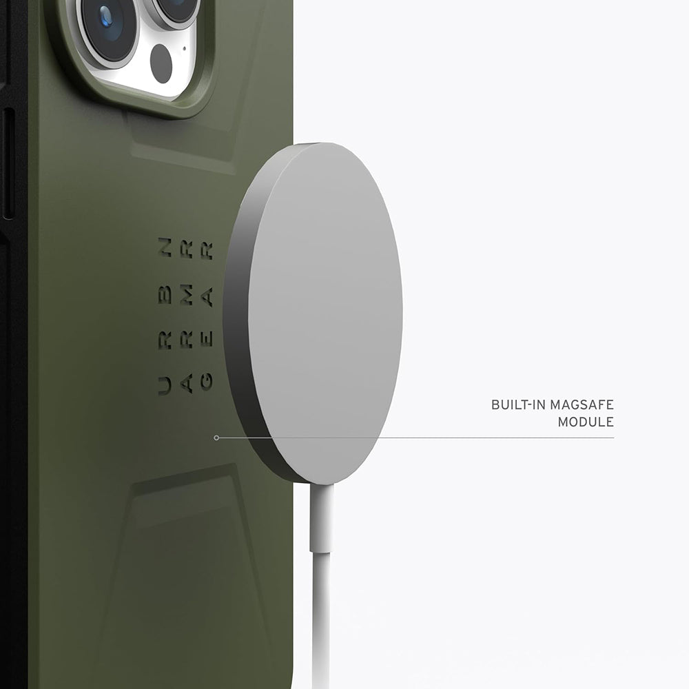 MagSafe-kuori Apple iPhone 15 Pro:lle, Urban Armor Gear, Civilian, Vihreä