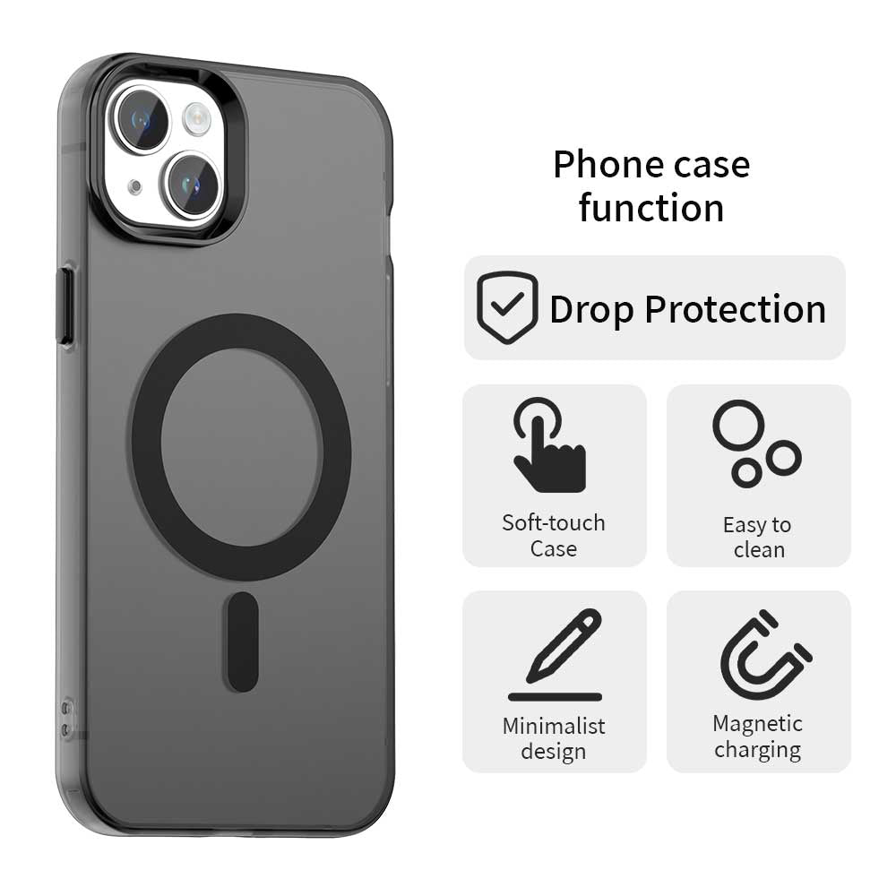 MagSafe-kuori Apple iPhone 15:lle, Techsuit, CandyCase, Musta