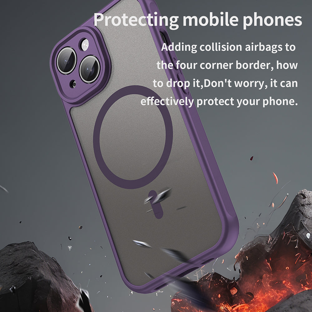 MagSafe-kuori Apple iPhone 15:lle, Techsuit, HaloFrost II, Violetti