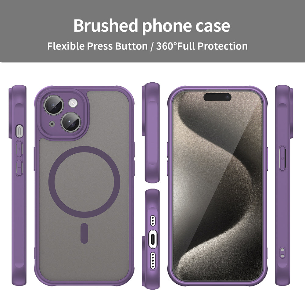 MagSafe-kuori Apple iPhone 15:lle, Techsuit, HaloFrost II, Violetti