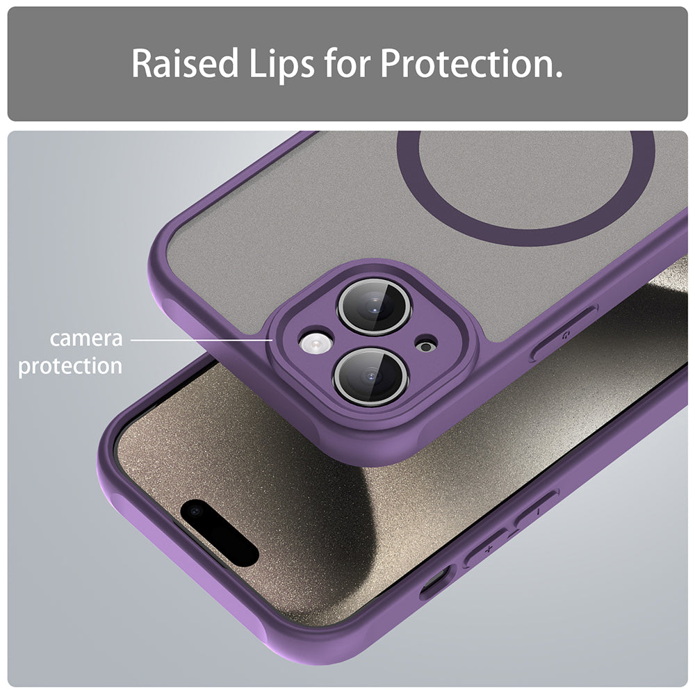 MagSafe-kuori Apple iPhone 15:lle, Techsuit, HaloFrost II, Violetti