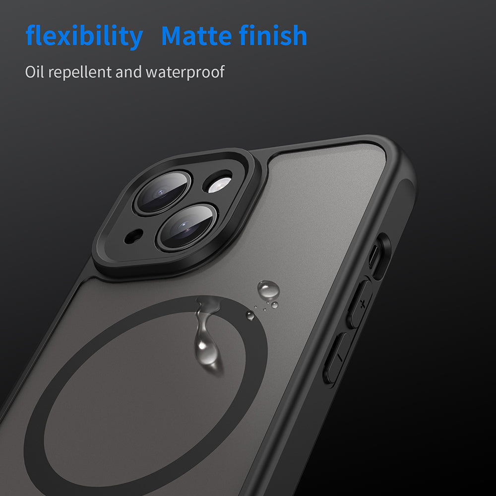 MagSafe-kuori Apple iPhone 15:lle, Techsuit, HaloFrost II, Musta