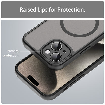 MagSafe-kuori Apple iPhone 15:lle, Techsuit, HaloFrost II, Musta