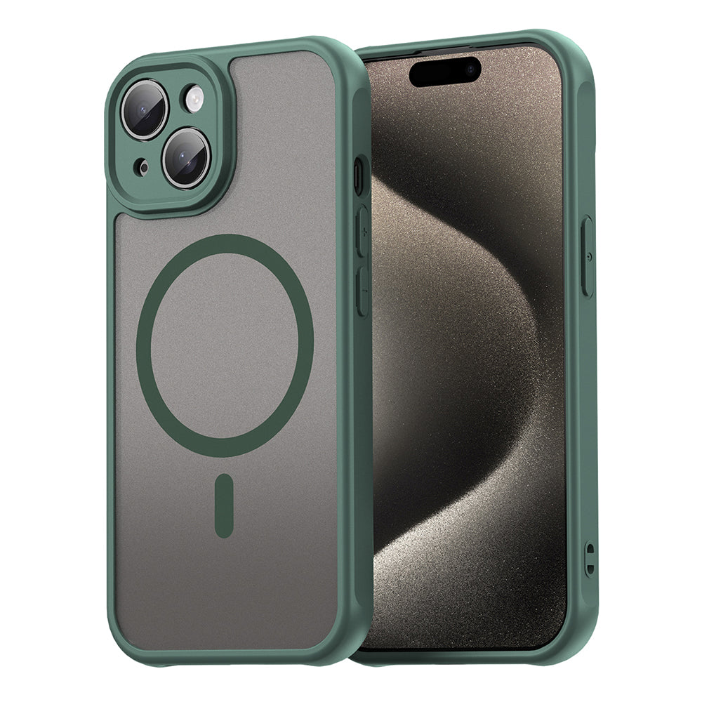 MagSafe-kuori Apple iPhone 15:lle, Techsuit, HaloFrost II, Vihreä