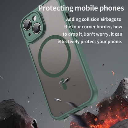 MagSafe-kuori Apple iPhone 15:lle, Techsuit, HaloFrost II, Vihreä