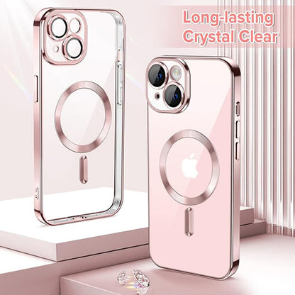 MagSafe Case for Apple iPhone 15, Techsuit, Luxury Crystal, Pink