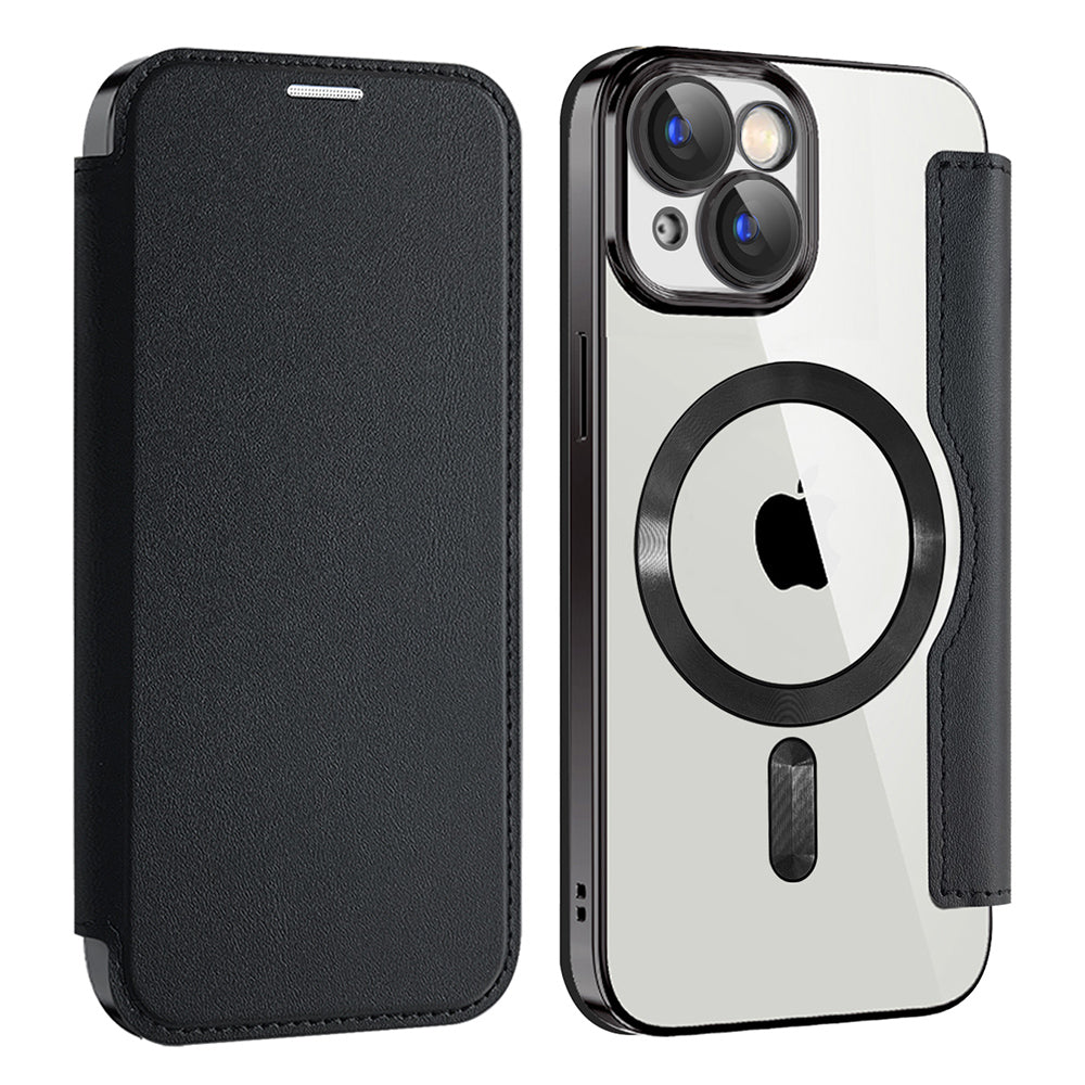 MagSafe-kuori Apple iPhone 15:lle, Techsuit, SmartMag Book, Musta