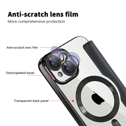MagSafe-kuori Apple iPhone 15:lle, Techsuit, SmartMag Book, Musta