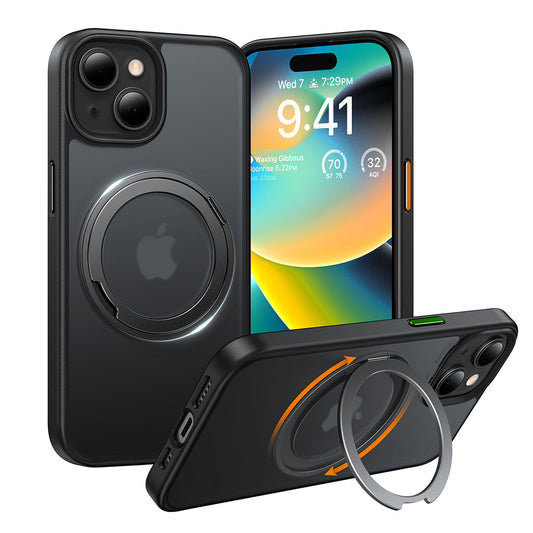 MagSafe Case for Apple iPhone 15, Torras, Ostand Pro, Black